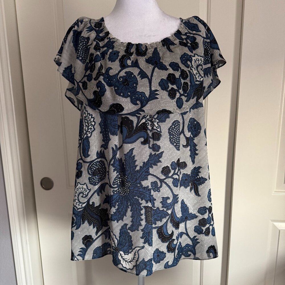 Michael Kors 100% Silk Sleeveless/Off the Shoulder Top, Size Large